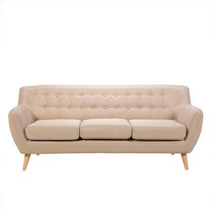 Beliani MOTALA Driezitsbank beige