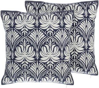 Beliani Nemesia Sierkussen blauw katoen