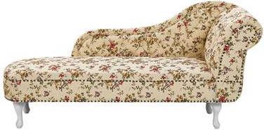 Beliani Nimes Chaise Longue multicolor polyester