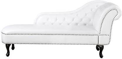 Beliani NIMES Chaise longue(rechtszijdig)wit