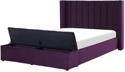 Beliani NOYERS Bed paars 140x200
