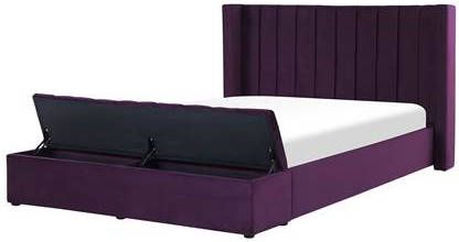 Beliani NOYERS Bed paars 160x200