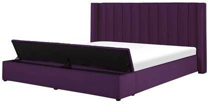 Beliani NOYERS Bed paars 180x200