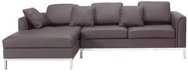 Beliani OSLO Hoekbank bruin