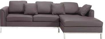 Beliani OSLO Hoekbank(linkszijdig)bruin