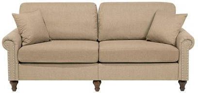 Beliani OTRA Driezitsbank beige