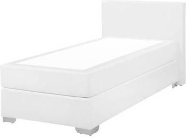 Beliani President Bed Zilver Kunstleer 90x200