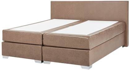 Beliani PRESIDENT Boxspring bruin 180x200
