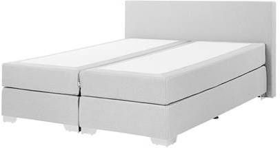 Beliani PRESIDENT Boxspring grijs 160x200