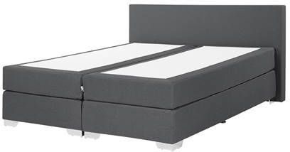 Beliani PRESIDENT Boxspring grijs 160x200