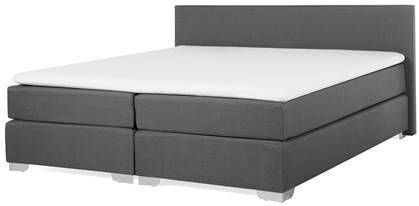 Beliani PRESIDENT Boxspring grijs 180x200