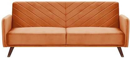 Beliani SENJA Slaapbank oranje 181x110