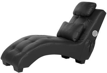 Beliani SIMORRE Chaise longue zwart