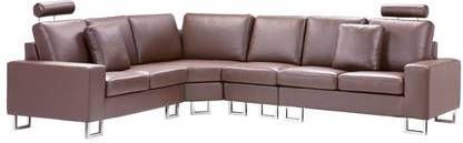 Beliani STOCKHOLM Hoekbank bruin