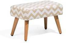 Beliani Takoma Hocker Beige Stof