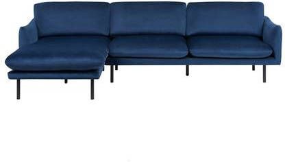 Beliani VINTERBRO Hoekbank blauw