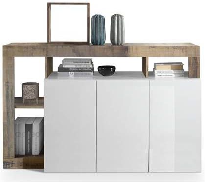 Benvenuto Design Hamburg Dressoir 3 deurs Wit/Eiken