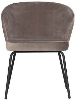 BePureHome Eetkamerstoel 'Admit' Velvet, kleur khaki