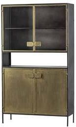 BePureHome Vitrinekast 'Pack' 190 x 110cm, kleur Antique Brass