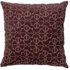 BePureHome Stencil Kussen Velvet/borduur Wine 45x45