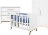 Bopita Fenna 3-delige Babykamer Bed Commode 2-deurskast Wit/natural online kopen