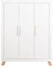 Bopita Kledingkast 'Lisa' 3 deurs, kleur wit/naturel online kopen