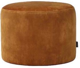 Bronx71 Velvet Poef Beau Okergeel.