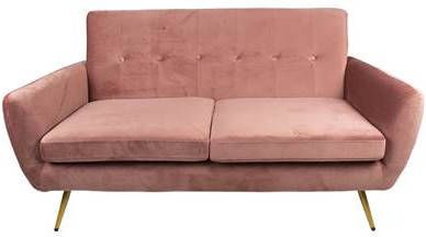 Clayre & Eef Zitbank 2 zits 2 Zits Roze Textiel Bankstel