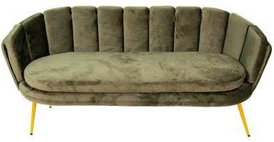 Clayre & Eef Zitbank 3 zits 3 Zits Groen Ijzer Bankstel