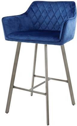 Davidi Design Valeur Barstoel Velvet Blauw