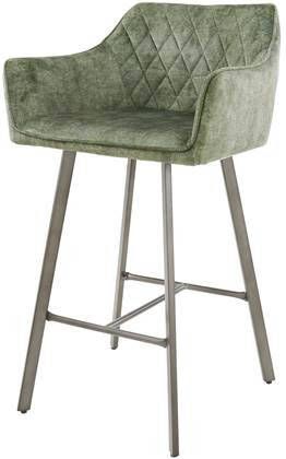 Davidi Design Valeur Barstoel Velvet Mosgroen