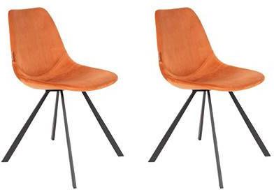 Dutchbone Franky Velvet Stoel(Set van 2 )