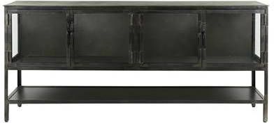 Duverger Vault Dressoir 4 deuren glas 1 nis gun metaal