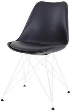 Essence Metal eetkamerstoel zwart wit onderstel