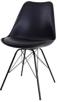 Essence Poluga eetkamerstoel zwart zwart onderstel