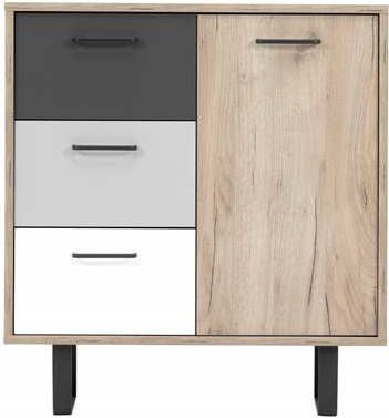 vidaXL Finori Ladekast Orlando 1 Grijs En Ambachtelijk Eiken