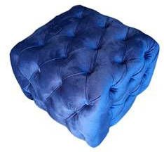 FURNILUX Gestoffeerde hocker Zit Pouf Blauw