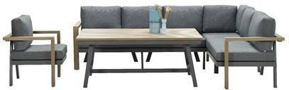 Garden Impressions Morgana dining loungeset + fauteuil C. black/Teak