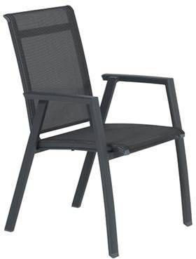 Garden Impressions Santana dining tuinstoel donker grijs