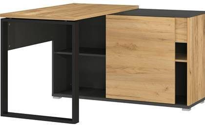 Germania Fintona Hoekbureau met Kast Grafiet/Eiken
