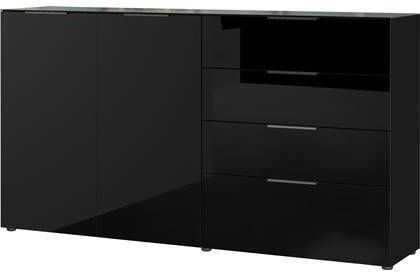 GERMANIA Dressoir OAKLAND in 2 breedten, fronten en bovenblad met glas inlay