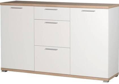 Commode TOMI 2 deuren en 3 lades sonoma/blanc