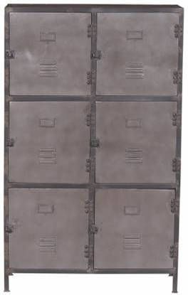 Giga Meubel Lockerkast 6 deurs Metaal 95x40x155cm New Vintage