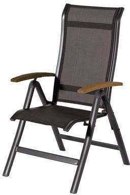 Hartman alice standenstoel teak armlegger zwart textileen