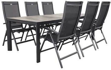 Hartman Salvatore/Kings tuinset antraciet 220x100 cm.
