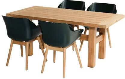 Hartman Yasmani Teak Actieset Yasmani Tafel + 4 Sophie Teak Armchairs