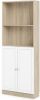 Hioshop Base Wandkast 1 Plank En 2 Deuren Eiken Structuur Decor, Wit. online kopen