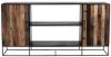 Hioshop Rustika dressoir met 2 deuren, rustiek boothout & zwart. online kopen