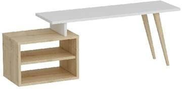 Homemania Tv meubel Gold 125, 2x29, 5x42, 8 cm wit en eikenkleurig