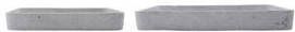 House Doctor beton tray vierkant set van 2(22 centimeter x 22